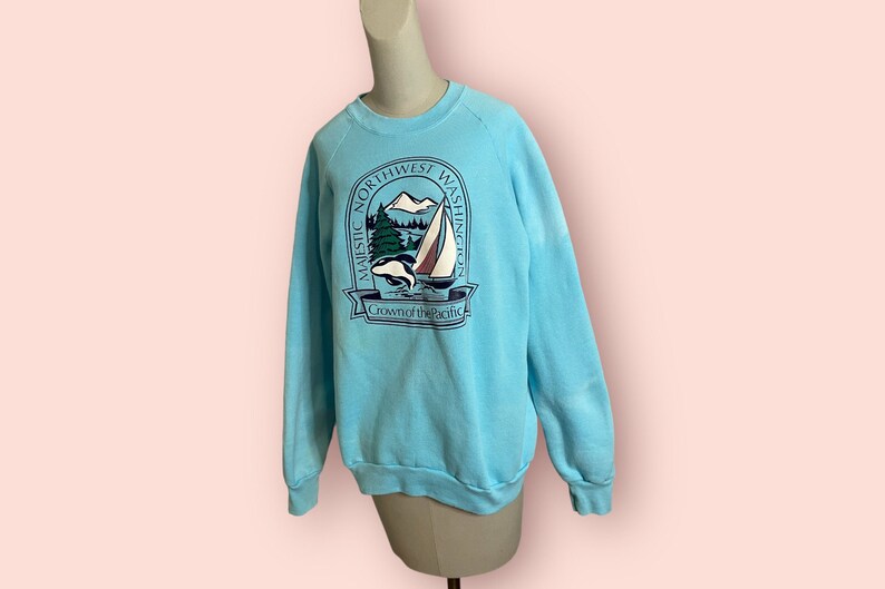 Vintage 80s Washington Crewneck Sweatshirt Etsy