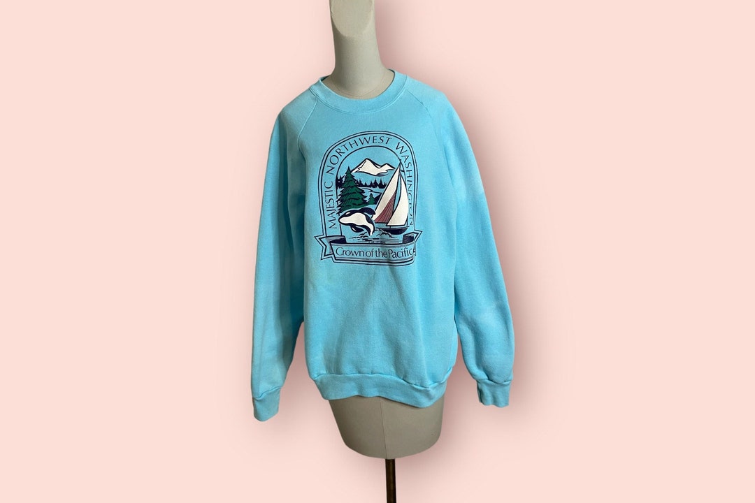 Vintage 80s Washington Crewneck Sweatshirt Etsy