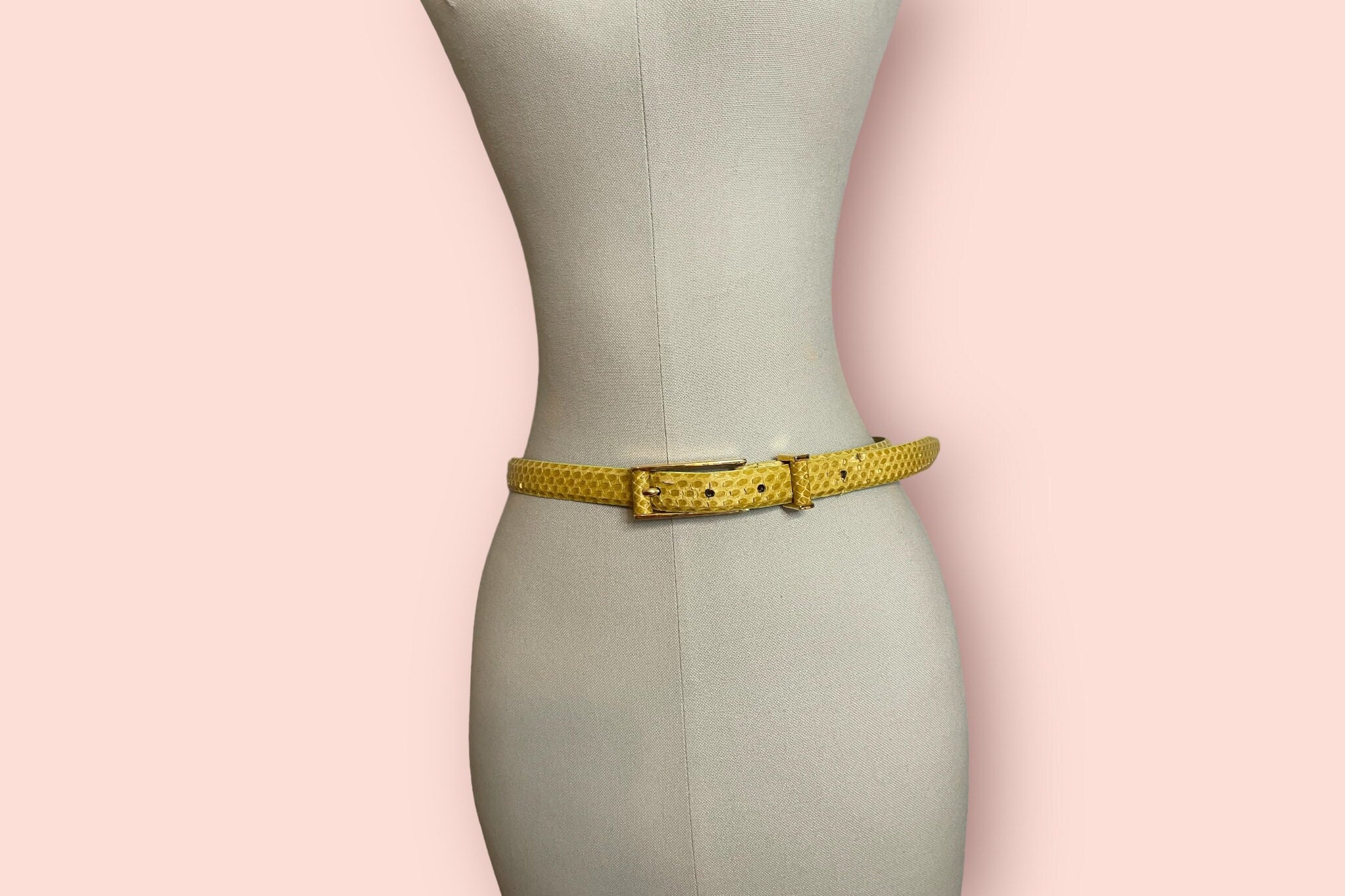 Vintage 80s Skinny Snakeskin Belt - Etsy display picture 3