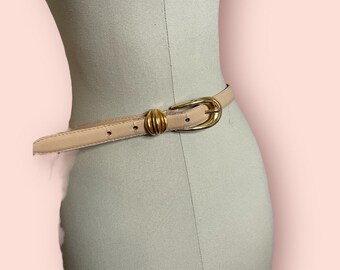 Vintage Jones New York Leather Skinny Belt