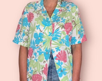 Vintage 90s Tropical Blouse