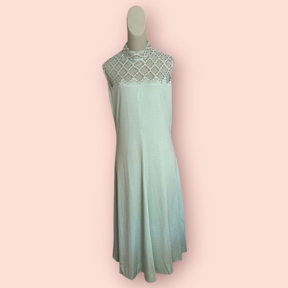 Vintage 60s Sequined Blue Gown - image 1