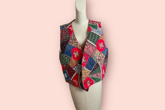 Vintage Patchwork Quilt Vest - image 1