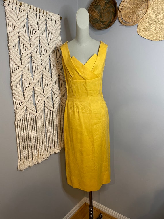 vintage yellow dress 70s - Gem