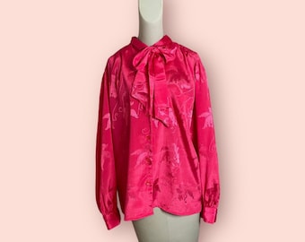 Vintage 80s Pussybow Blouse