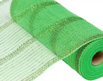 3 rolls of 10.5” x 10yd green tinsel mesh-wreath supplies-craft supplies-supplies-foil mesh-deco mesh-deco poly mesh-Halloween mesh