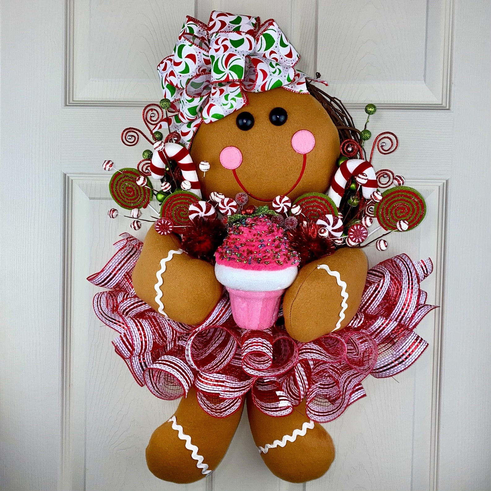 How to make a Gingerbread girl wreathGingerbread wreath Etsy