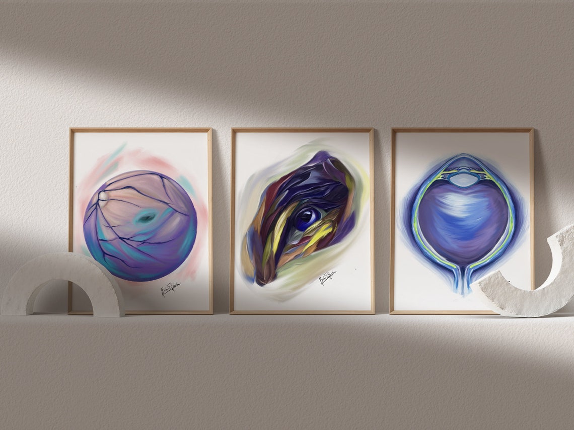 Abstract Retina Anatomy Art Print Eye Anatomy Etsy