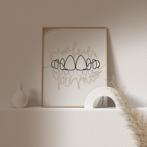 impresión de arte de línea de dientes, arte de pared dental, decoración de consultorio dental, dental abstracto, regalo de dentista, regalo de estudiante de odontología, arte de dientes anatómicos