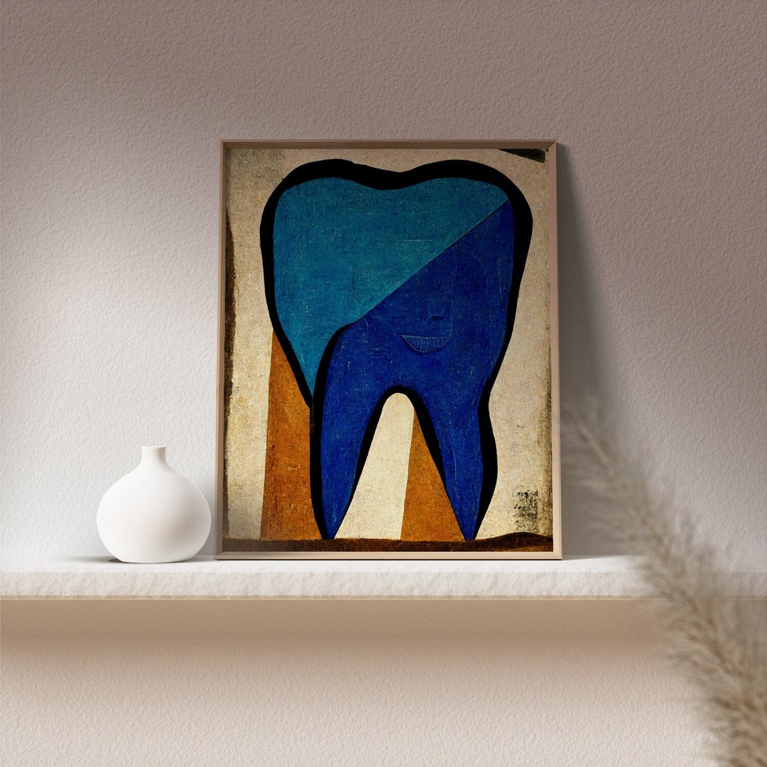 Molar Tooth Cubism Art,dental Prints, Dental Wall Art, Dental Office