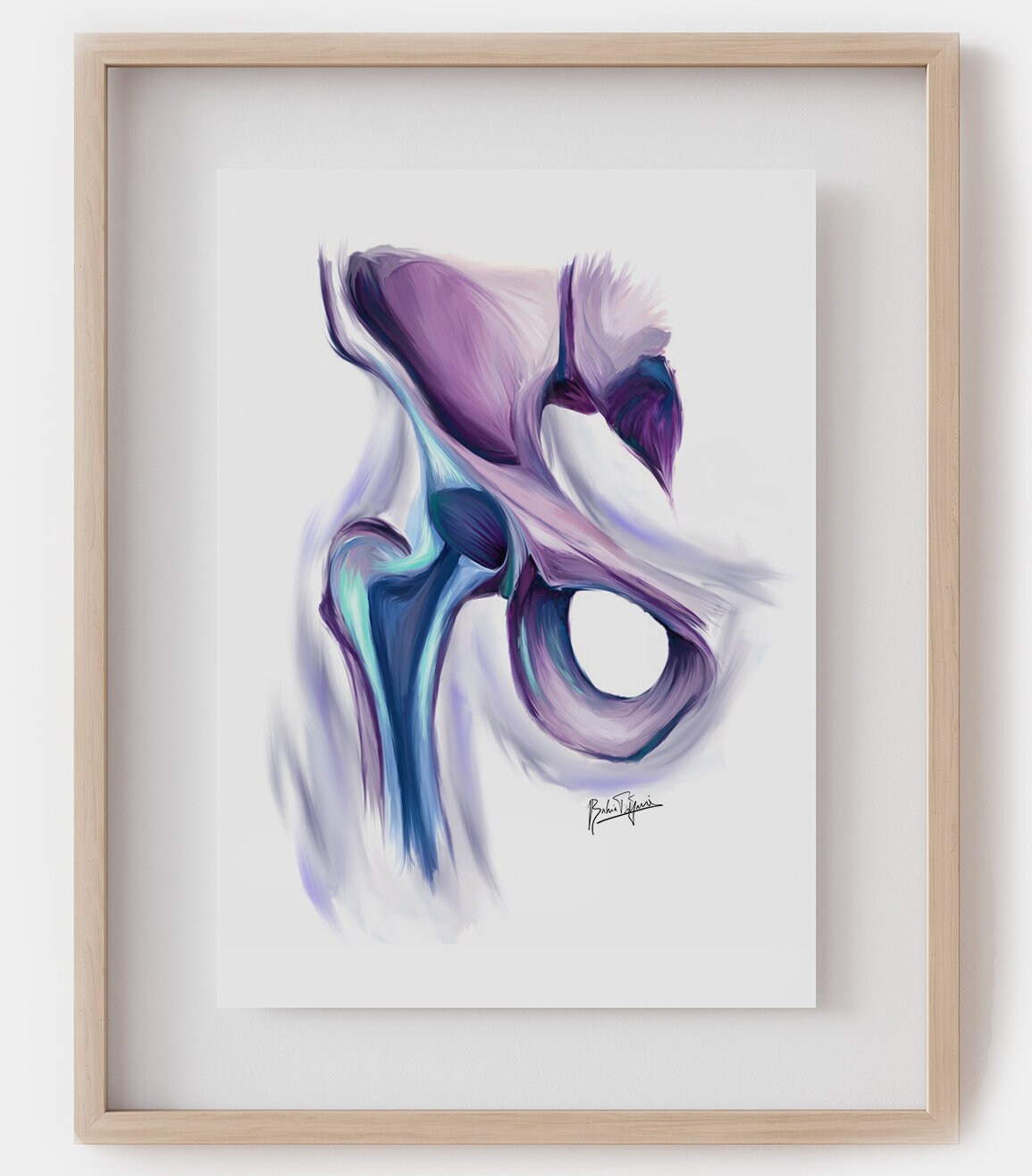 Set of 3 orthopedic anatomy art prints bones oil painting Etsy