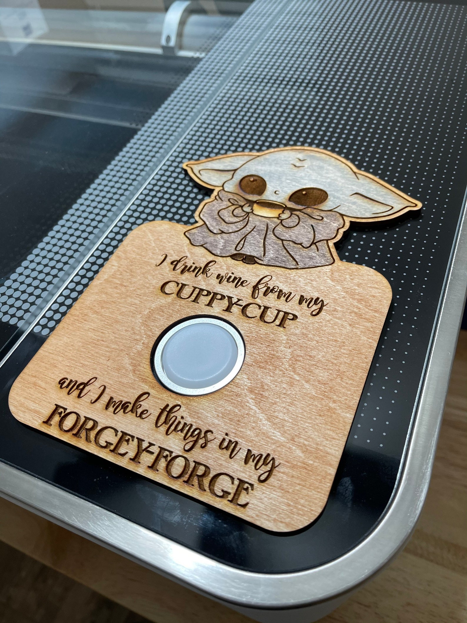Laser File Laser Machine Button Cover Cuppycup Wine hand Etsy