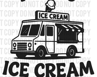 The OG Ice Cream Dealer PNG – Retro Ice Cream Truck Graphic, Funny Dessert Clipart, Digital Download for Sublimation & Crafts