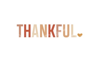 Thankful heart png fall colors Thanksgiving clipart digital download only