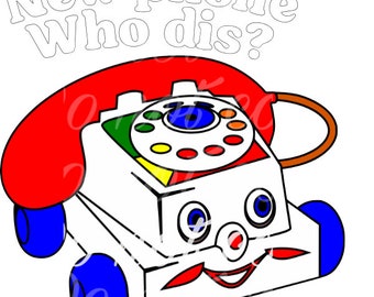 new phone who Dis- sublimation-kids-toddler- png- funny-