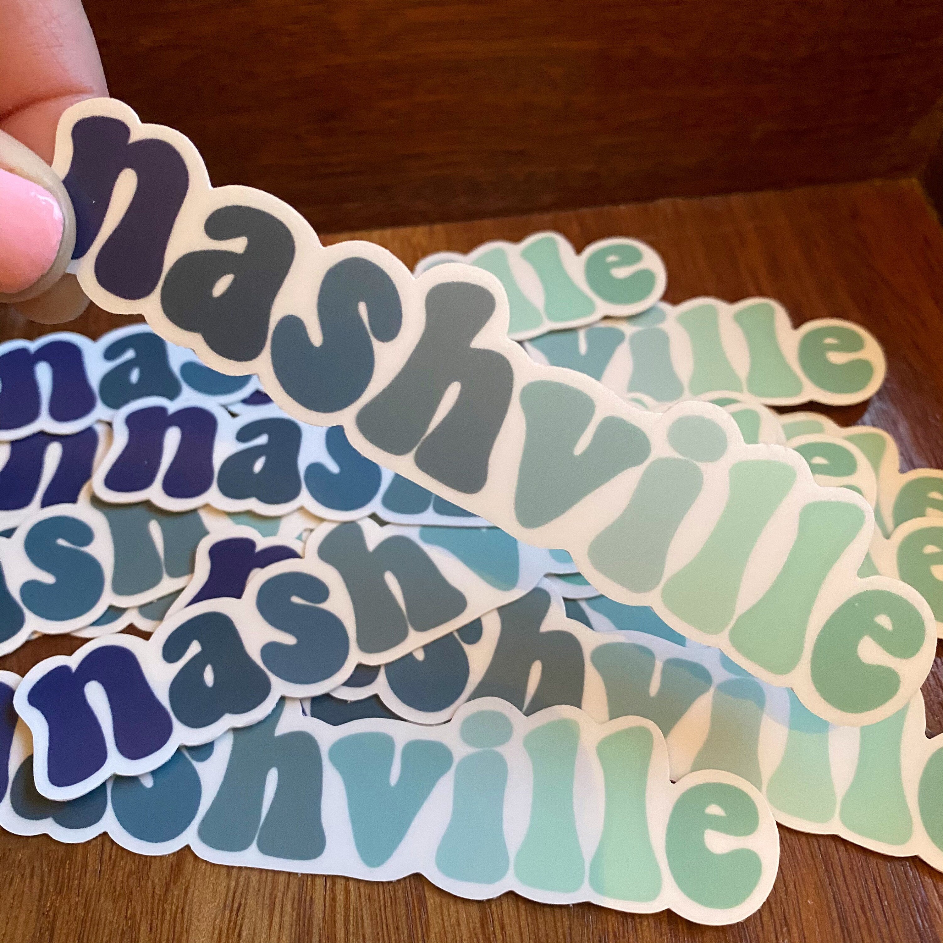 Nashville Tennessee Vinyl Bumper Sticker water bottle Etsy