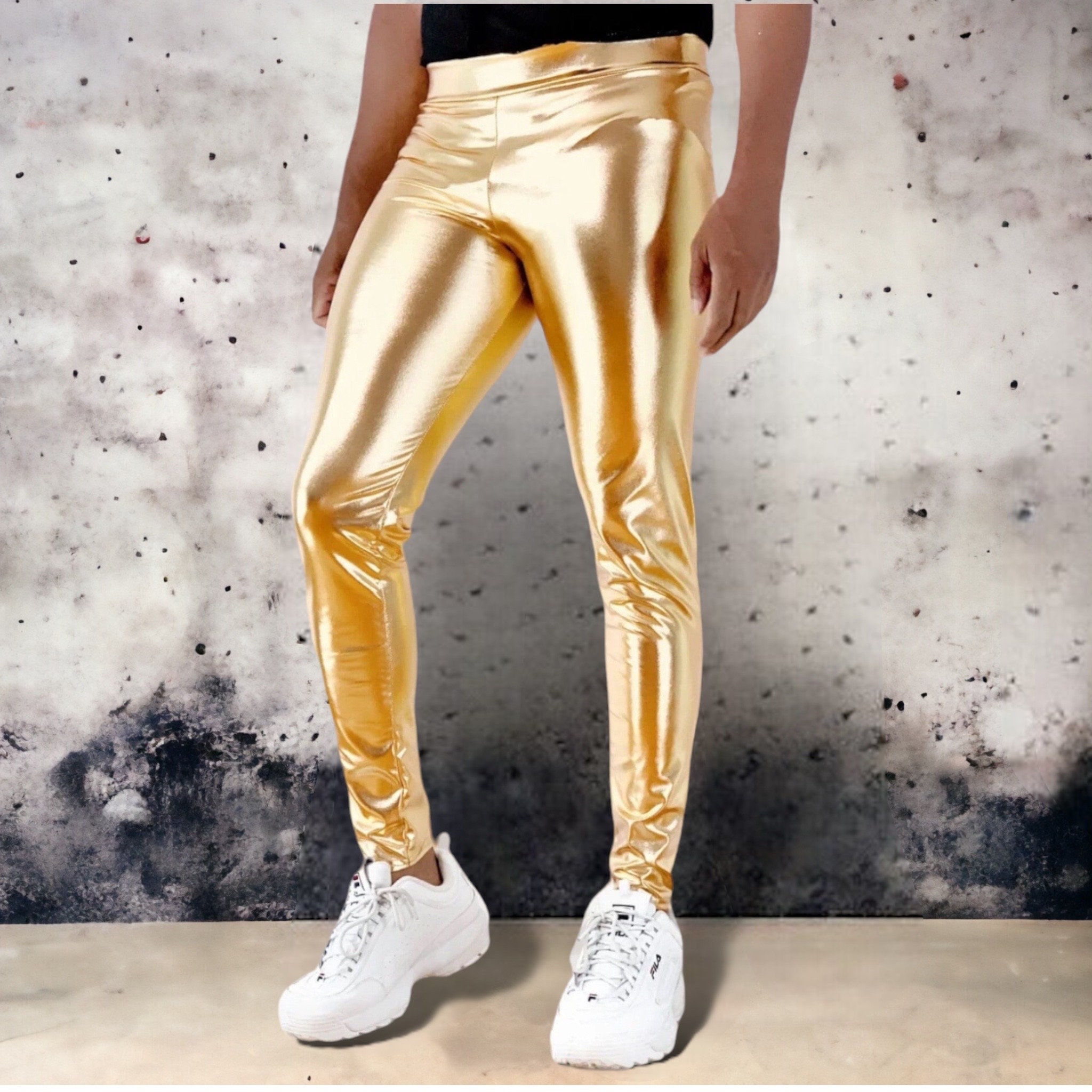 Metallic Legging Coated Spandex Gold Unisex -  Canada