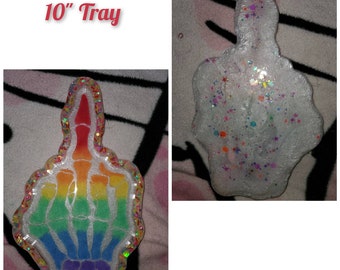 Rainbow Middle Finger Tray