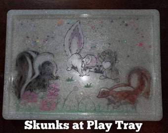 Skunks at Play Tray