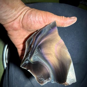 Rainbow Obsidian Spall • 18.9 oz • 4.5” Warner Mountains CA • Large Volcanic Glass with Strong Sheen
