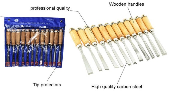 12pcs Wood Engraving Tool Kit, Wood Carving Tool, Professional Diy Handmade  Wood Chisel Wood Carving Woodworking For Beginners, Engravers And Artists