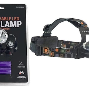 30watt/max 2250 lumen rechargeable headlamp lamp, 2-18650 batteries included