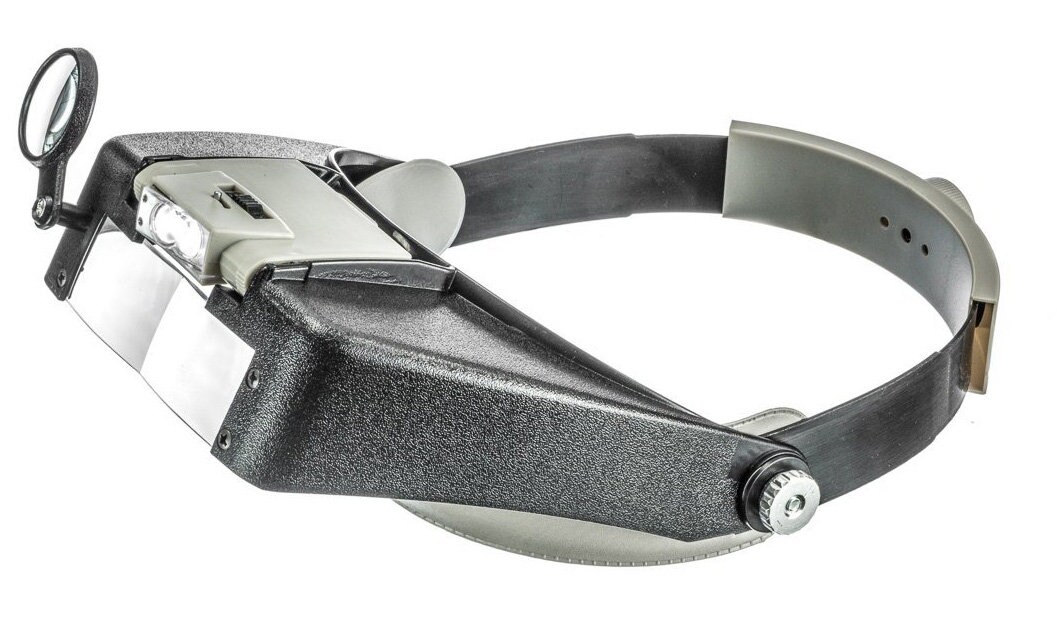 Illuminated Multi Power Head Magnifier and Loupe 2 Lens & Loupe 1.9x,…