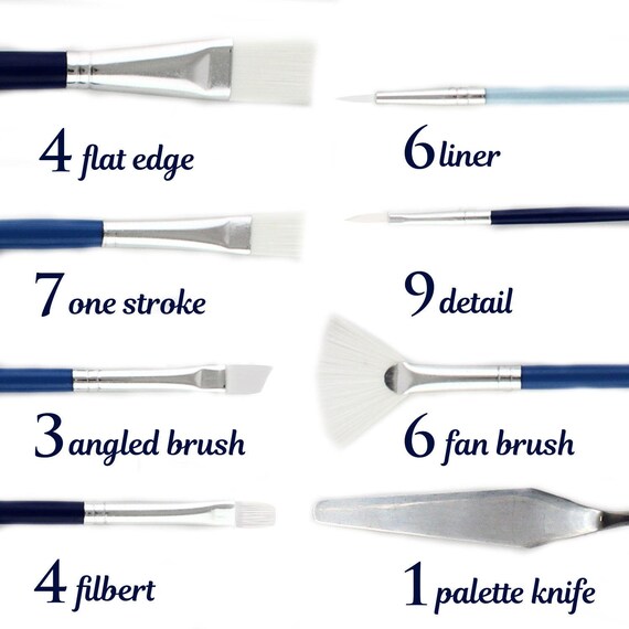Decorating Paint Brush Set 15 Fine Paintbrushes, Decorators Set, White Fine  Tip Paintbrushes, for Decorating Cakes and Cookies -  Sweden