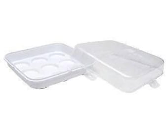 Sure fresh reusable plastic cupcake container with lid, 10.5x10.5x3.5 in.