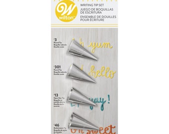 Wilton Writing Tip Set, 4.0 CT Cake decorating tips