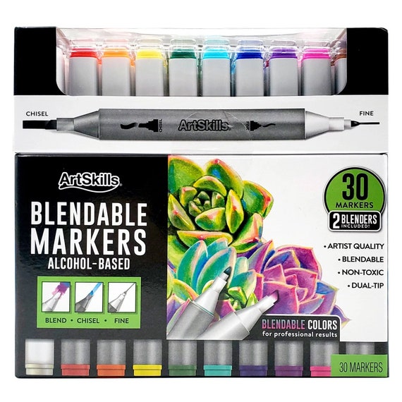 Double-Ended Markers, 24 Colors - Non-Toxic, Brightly Colored Markers for  Kids