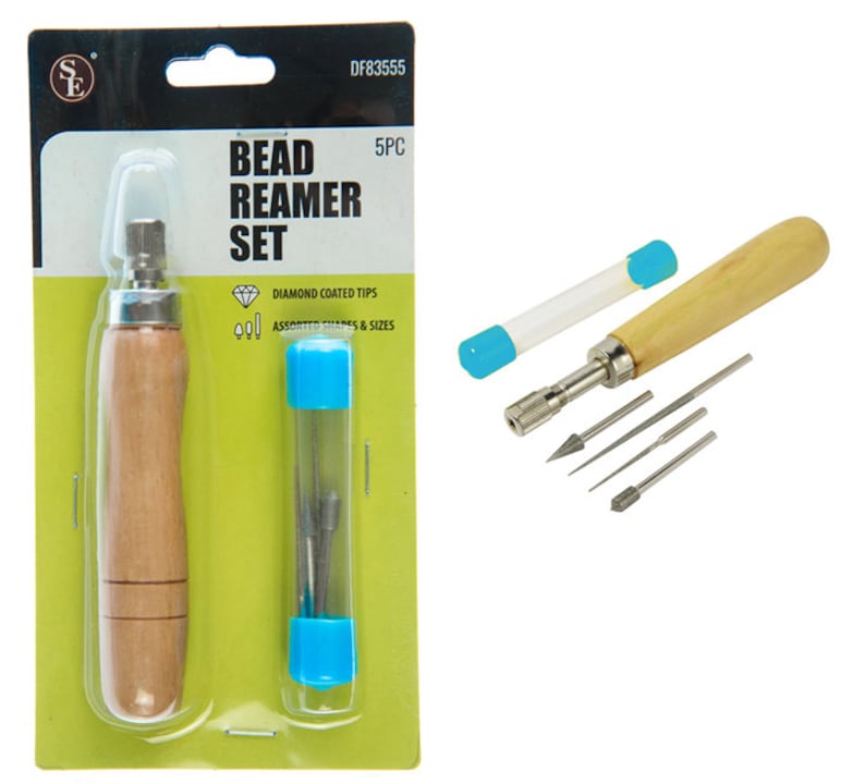 5pc Diamond Bead Reamers Set With 4 Diamond Bead Reamer Tips Etsy