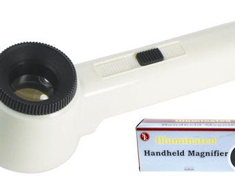 10x/1" illuminated glass lens magnifier with dual lens,2c batteries not included