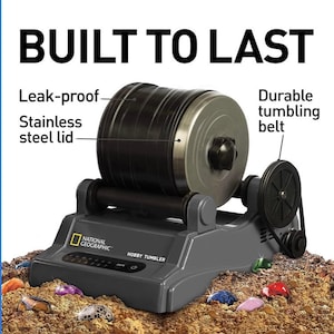 NATIONAL GEOGRAPHIC Hobby Rock Tumbler Kit Includes Rough Gemstones, 4 Polishing Grits, Jewelry Fastenings and Detailed Learning Guide image 2