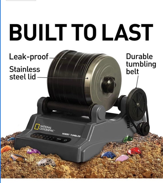 NATIONAL GEOGRAPHIC Hobby Rock Tumbler Kit Includes Rough