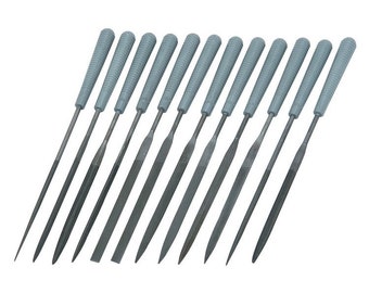 Precision Needle File Set, 12 Pc with easy grip handles