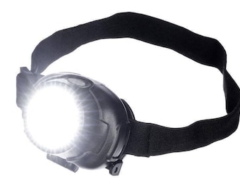 Black head lamp 3-in-1 cob (150 lumen) & led (100 lumen)3 stage switch white sp