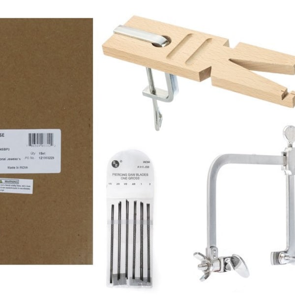 3 in 1 Professional Jeweler’s Saw Set : Professional Saw, 144 Blades and Wooden Pin with Clamp