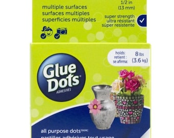 Glue Dots Clear All Purpose Roll, 300 Count 1/2”