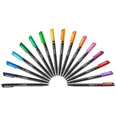 Sharpie Art Pens With Stand-up Hard Case, Fine Point, Assorted Colors –  Openbax