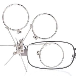 3.3x,5x,7.5xtriple lens nickel plated jewelers clip-on loopy