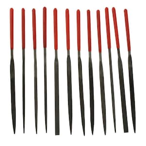 12-piece dipped handle premium quality needle file set (3mmx140mm)