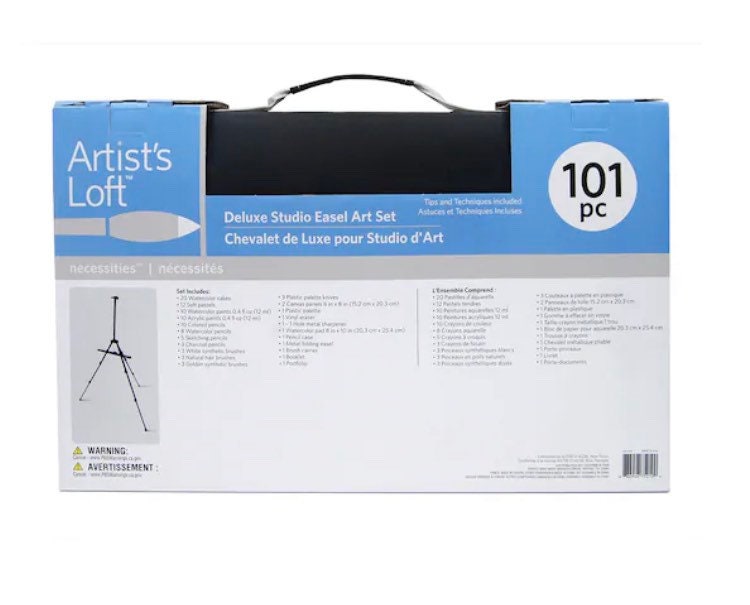 Artist's Loft 4 Piece Mini Canvas And Easel Set [New In Package