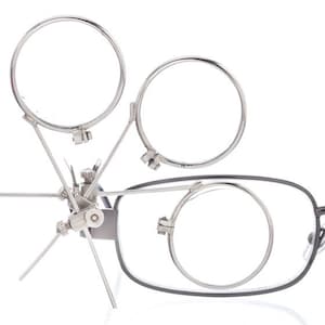 3.3x,5x,7.5xTriple Lens Nickel Plated jewelers Clip-On Loopy