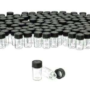 144pc display- 3ml leak proof glass vials (1&quot;dia/ outer diameter: 9/16&quot;)