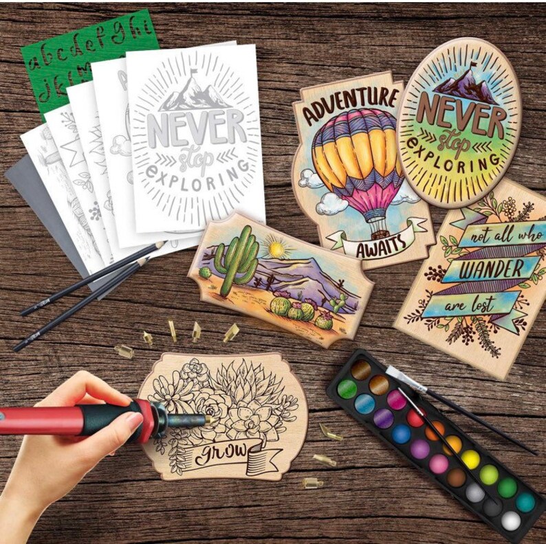 Wood Burning Art Kit 53pc Etsy