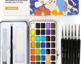 Watercolor Paint Set, Great for Painting, 50 Colors, Detail Paint Brush Included, Art Supplies