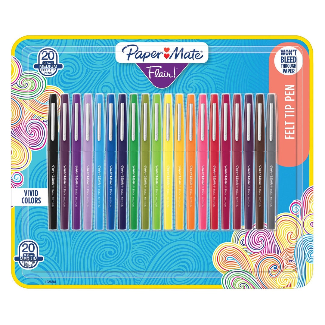 Paper Mate Flair Felt Tip Pens, Metallic City Lights, Medium Point