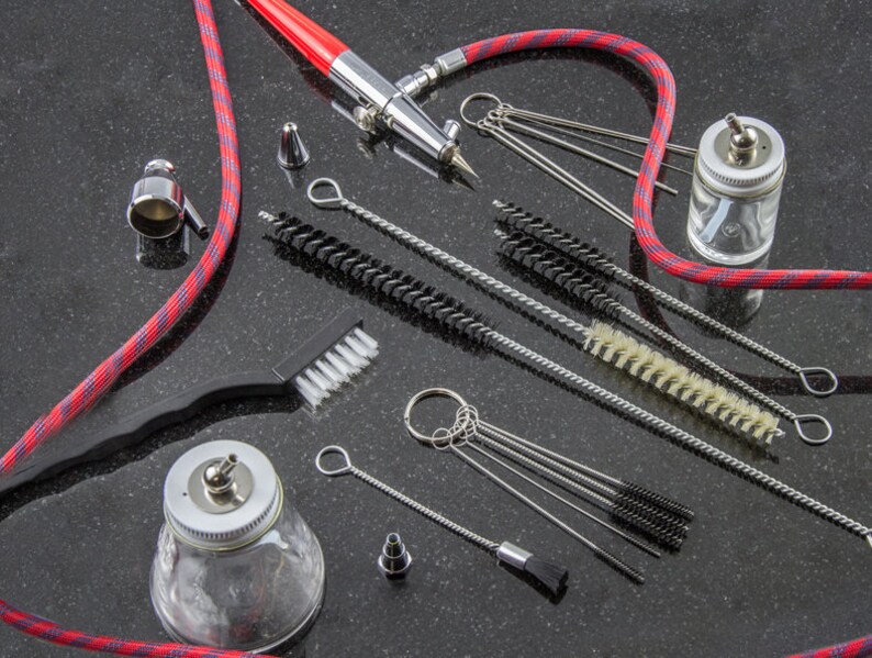 17pc Spray Gun Cleaning Brush Set Etsy