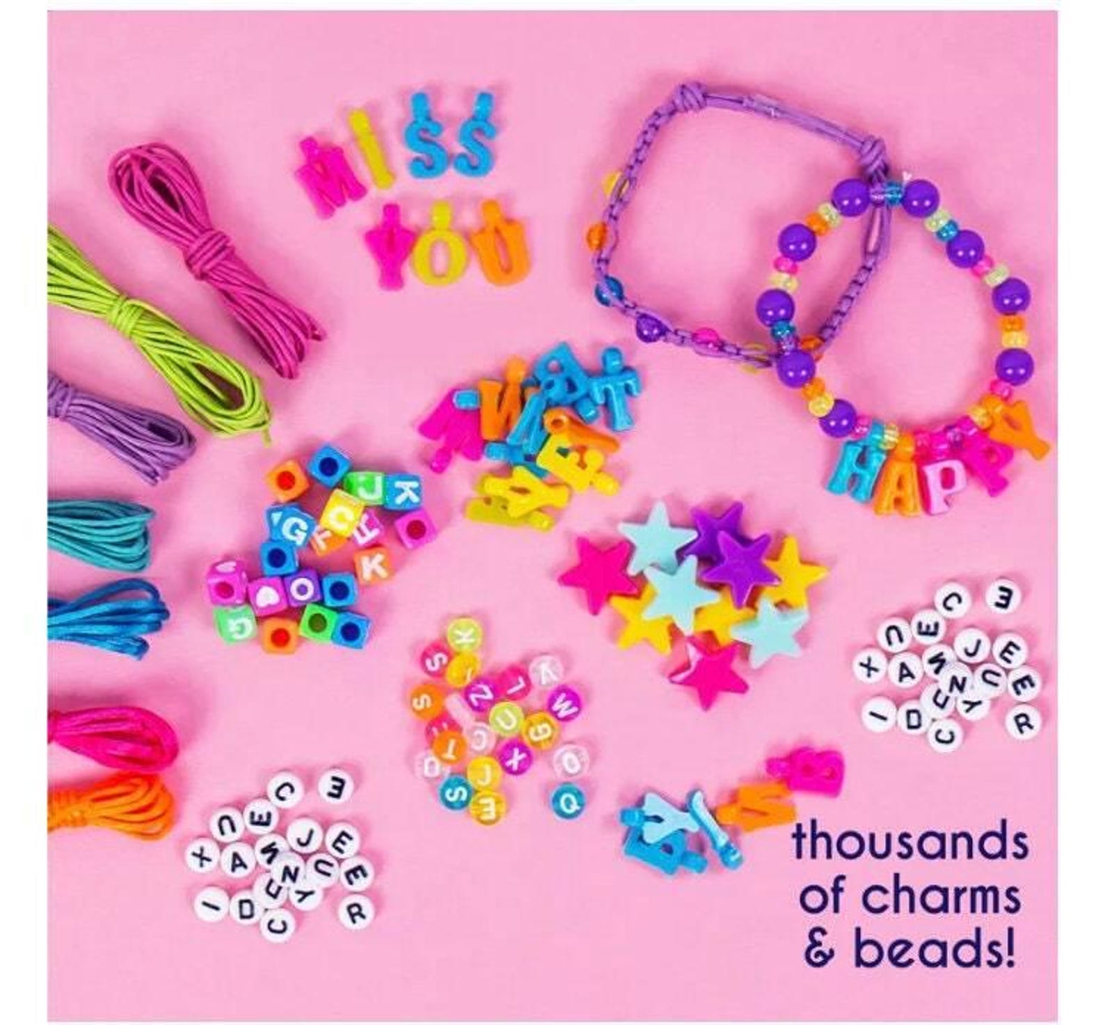 Just My Style® Abc Beads Kids Diy Jewelry Craft Kit - Etsy